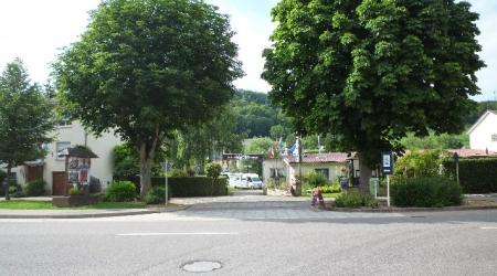 the entrance to Camping de la Rivière Reisdorf Luxembourg