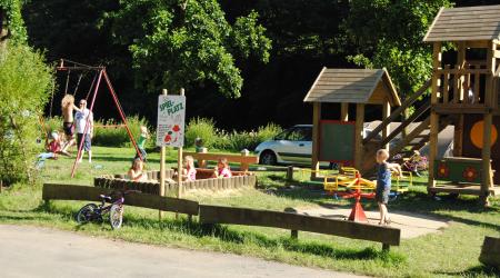 play area at Camping du Nord Goebelsmuhle Luxembourg
